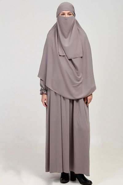 Altobeh Σετ Abaya - Σετ 3 τεμαχίων - Σετ με βολάν με ζώνη, σεντόνι και πέπλο