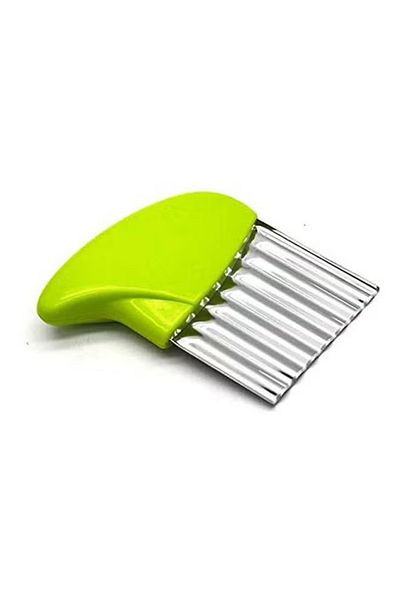 rexa Potato Chip Dough Vegetable Fruit Crinkle Wavy Cutter Blade Knife Tool Green 10.7 X 7.7cm