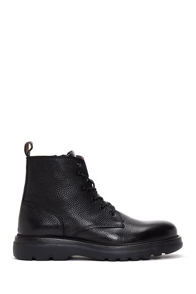 Derimod Men's Black Leather Boots - Lace-up, Casual, 24WFD6306FT