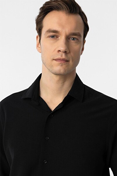 SÜVARİ Köşeli Manşet Regular Desenli Gömlek