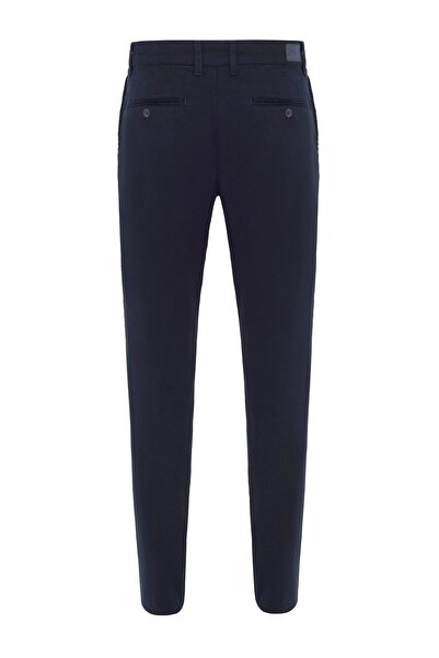 SÜVARİ Lacivert Regular Armürlü Pantolon