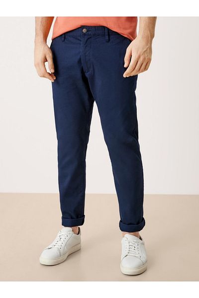 s.Oliver Men's Chino Pants, Austin, Cotton Blend With Elastane, , Navy