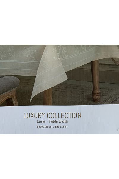 Madame Coco Lurie Table Cloth Beige 160 X 300 cm Polyester Rectangular