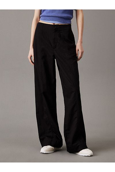 Calvin Klein PANTALONI DE LINĂ MULȚĂ