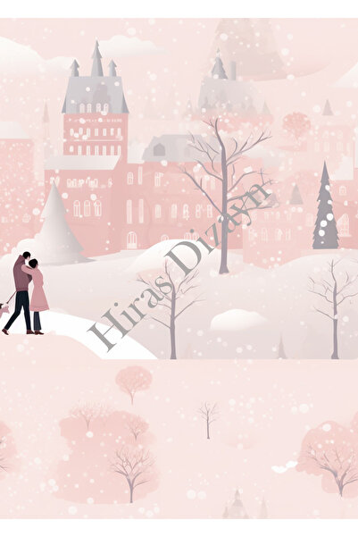 Hiras Dizayn 20adet Genç Sevgililer Aşk , Sevgililer Günü Desenli A4 Aşk Mekt...