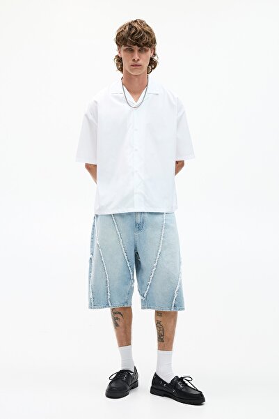 Pull & Bear Kısa kollu poplin gömlek