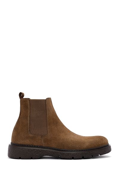 Derimod Men's Mink Nubuck Leather Casual Chelsea Boots 24Wfd 632710