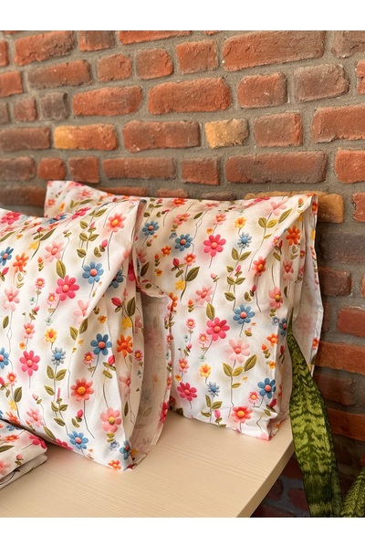 Sheri Home Tekstil Flowers Pamuklu 2’li Yastık Kılıfı 50*70 CmKapaklı ty56568...