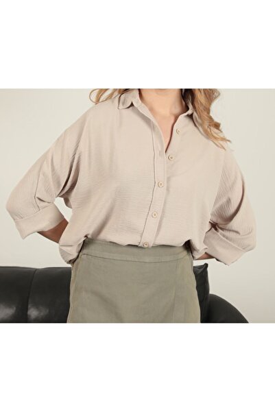 Kaktüs Cămașă pentru femei Aerobin Buttoned Stone colorată