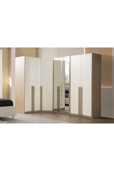 Doressa Grisa Köşe Gardırop