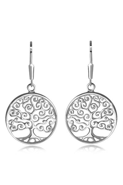 Sterling Silver Cercei din argint 925 – cerc subțire, arborele vieții