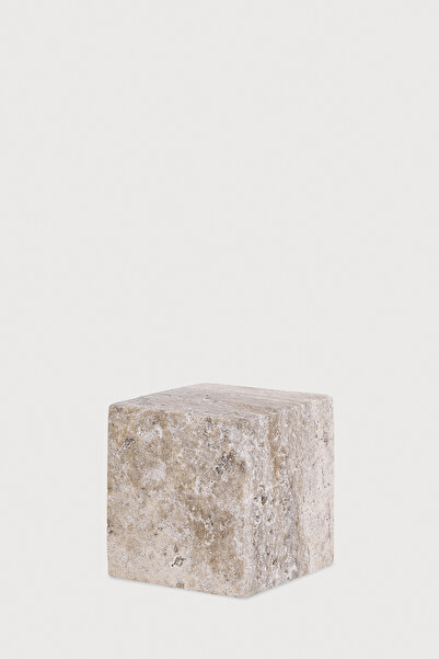 Enza Home Cube 2'li Mermer Dekoratif Obje - Gri