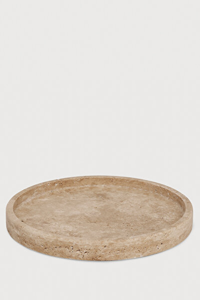 Enza Home Otilia Büyük Dekoratif Tabak ve Kase - Bej