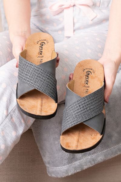 Slipcat Καλοκαιρινές Ψάθινες Παντόφλες Home Street Beach Slippers Cross Slippers