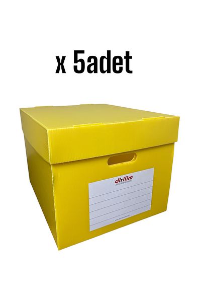 dirilim plastik Reliance Plastic Archive Box 42*35*30cm 5 Pieces Folder Capacity Folder Boxes Plastic Corrugated 5 Pieces