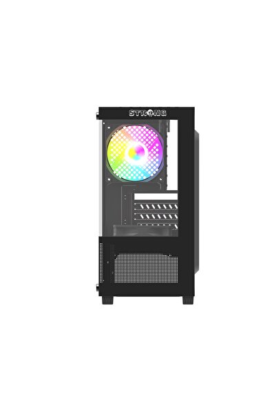Strong Berry Siyah 3x 120mm ARGB Fanlı mATX Akvaryum Gaming Bilgisayar Kasası Powersız