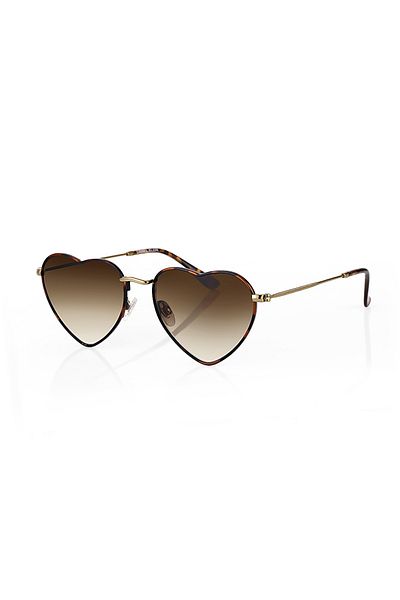 Daniel Klein Brown heart-shaped sunglasses for women, Daniel Klein Sunglasses, DK4321-1