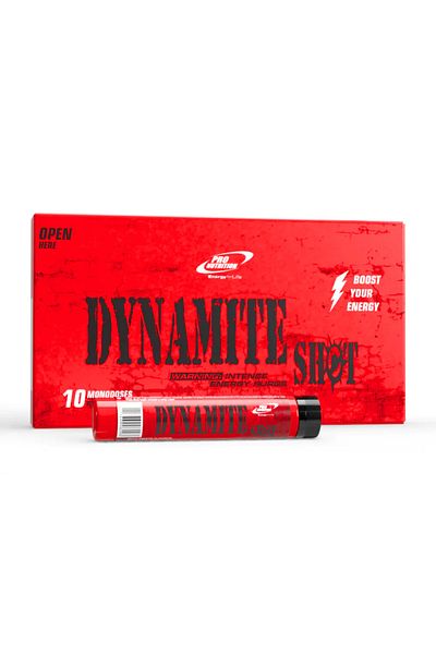 Pro Nutrition Pre-workout Energizing Single Doses, Dynamite Shot Berries 10 Single Doses X 25 ml
