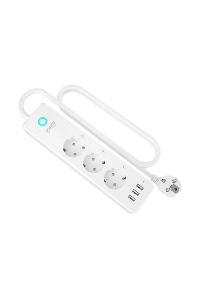 Gosund P1 Plus Smart Extension Cord, Wi-fi, 3 Outlets, 3xusb, 15w, 3a, Switch, 1.5 M, Android/ios