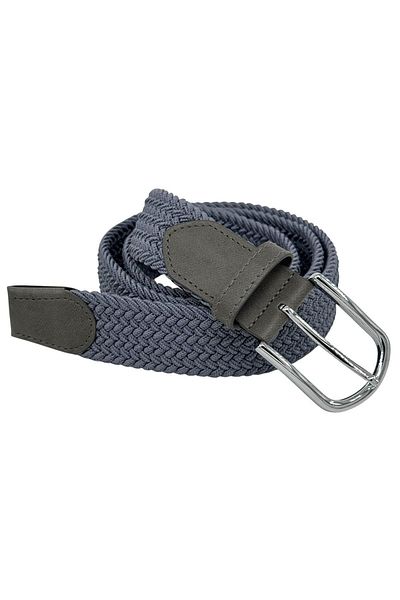S.S SÜZER DERİ Anthracite Smoked Elastic Flexible Unisex Knitted Belt - 8500-17