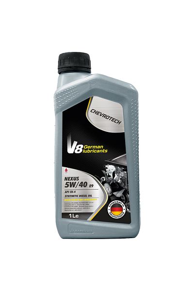 SAMER V8 Nexus 5W-40 E9 Synthetic Diesel Engine Oil – 1L | API CK-4 | Long Life German Technology