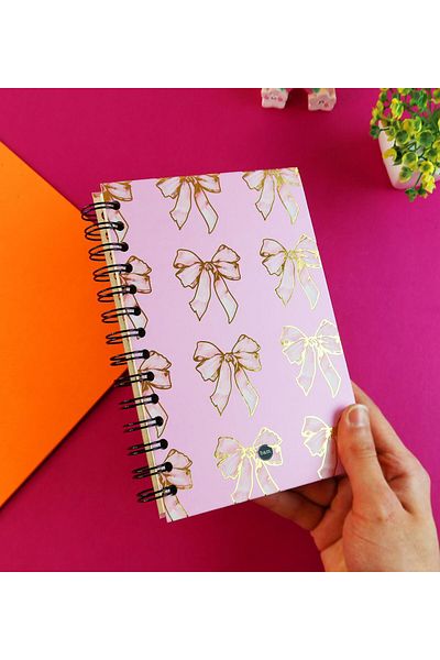 Gift Moda Special Design Spiral 15*21 cm Dot Notebook, Sketchbook, Doodle Book - 2 Sheets with Sticker Gift