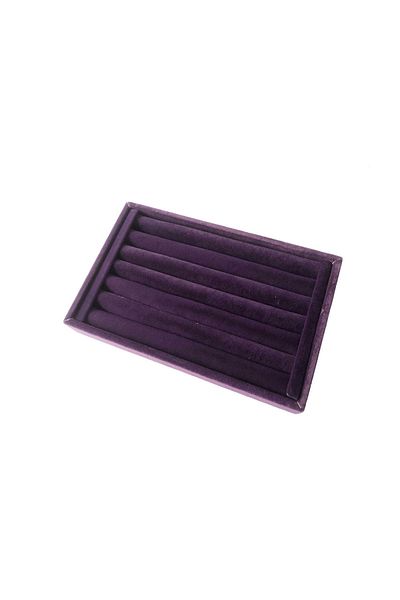 MeGass Dekor Domestic Production Small Size Suede Fabric Purple Color 22.5/14.5 Cm Roll Drawer Ring Stand