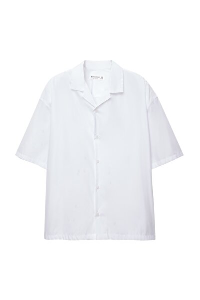 Pull & Bear Kısa kollu poplin gömlek