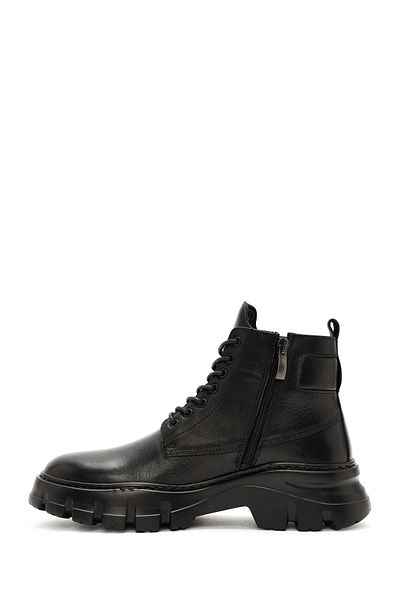 Derimod Men's Black Lace-Up Leather Casual Boots 24Wfd 641818