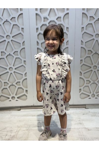 KUMRUNUN DÜNYASI Muslin Fabric Backpack Overalls for Girls
