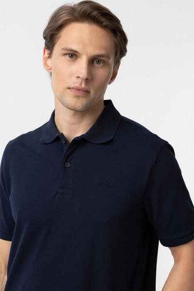 SÜVARİ Μπλουζάκι με γιακά πόλο Navy Blue Regular