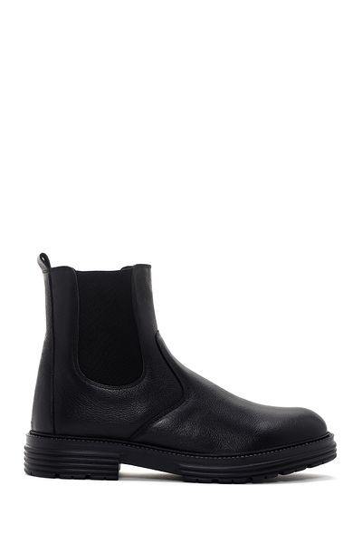 Derimod Men's Black Leather Casual Chelsea Boots 24Wfd 700918