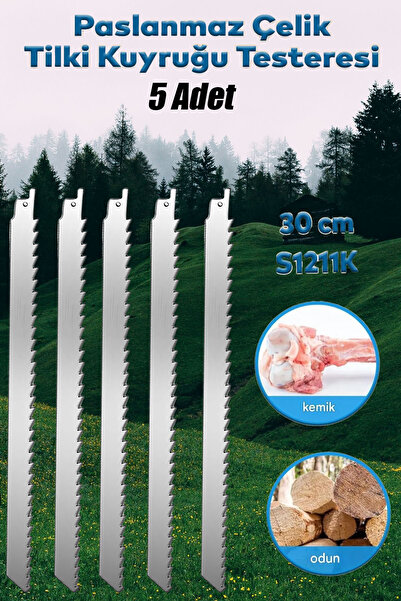 NUBLADO Tilki Kuyruğu Et Kemik Kesme Testeresi 5 Adet Çelik Bıçak Buz Kesme B...