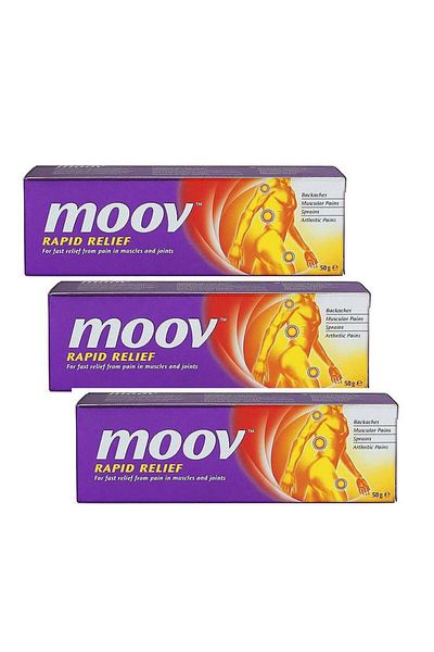 Moov عبوة من 3 كريمات لتخفيف آلام المفاصل بشكل فوري 50 جرام