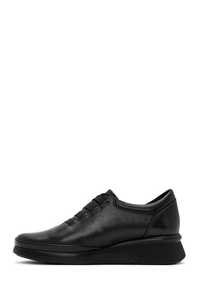 Derimod Black Leather Women's Comfort Shoes - 24wfd 500318