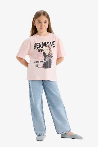 DeFacto Girls Harry Potter Oversize Wide Fit Crew Neck Short Sleeve T-Shirt E4412A825Sm