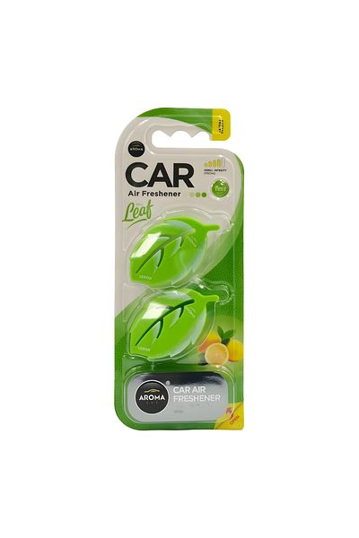Aroma Car Air Freshener Leaf Lemon Scent - Long Lasting 50 Days, Strong Fragrance, Car Vent Clip