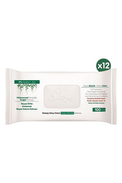 Sleepy Easy Clean Surface Cleaning Towel 12X100 (1200 Sheets)