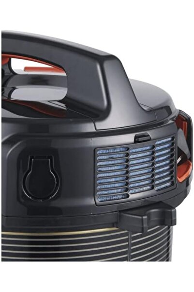 HITACHI مكنسة كهربائية برميلية، سعة 23 لترًا، 2300 واط، أسود/ذهبي - CV-985HCSS220CGB