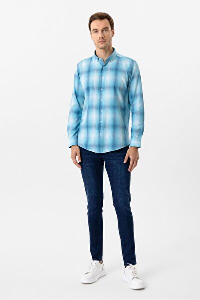 SÜVARİ Cornered Cuff Slimfit Patterned Shirt