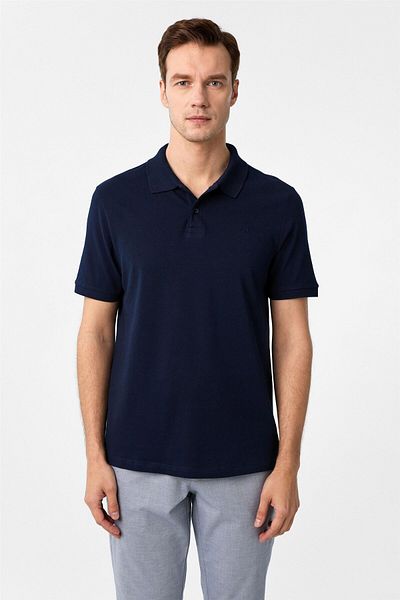 SÜVARİ Μπλουζάκι με γιακά πόλο Navy Blue Regular