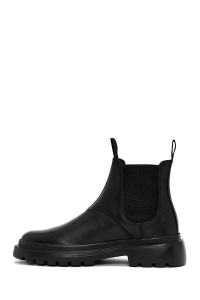 Derimod Black Leather Men's Chelsea Boots - Casual, 24WFD 680718