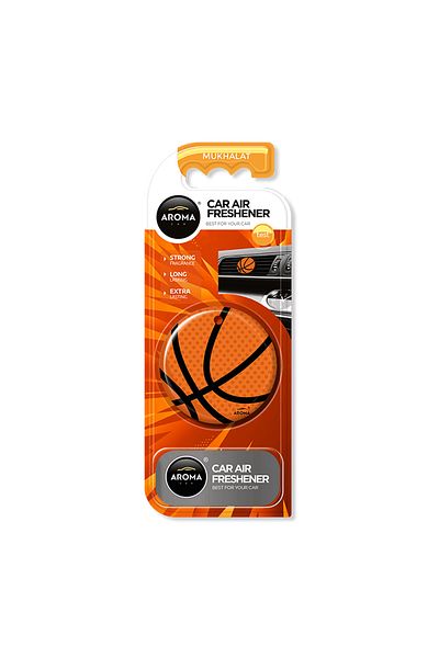 Aroma Car Air Freshener Basketball & Mukhalat Scent, Long Lasting, Natural Fragrance