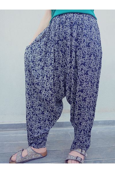 hoaryage Viscose Print Fabric Floral Print Baggy with Pockets 100% Cotton