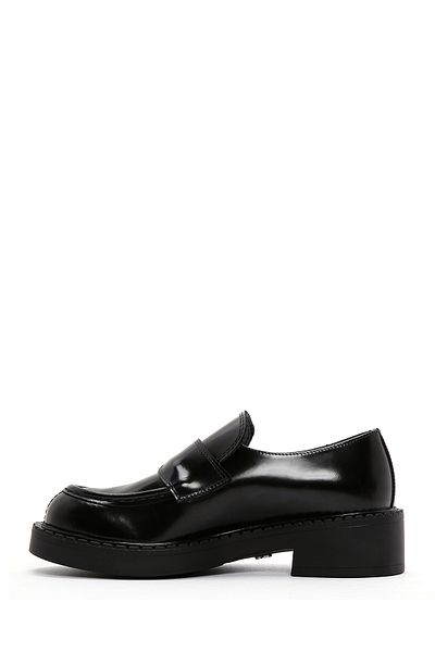 Derimod Women's Black 100% Leather, Genuine Leather Masculine Penny Loafer Shoes, Casual Shoes, Daily Shoes 24