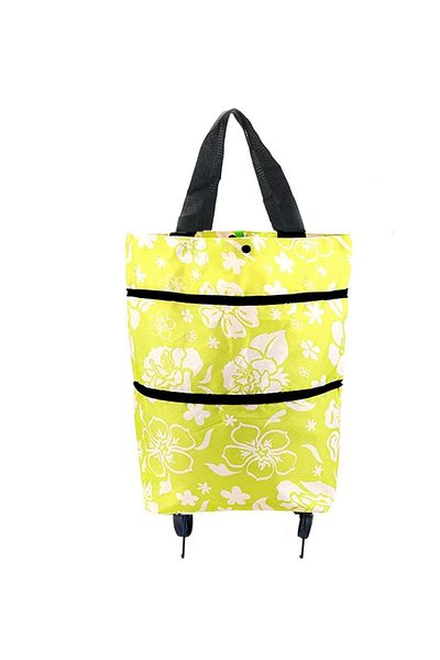 NAUDILIFE Shopping Bag, Polyester, Yellow/white/black, 40 X 45 X 35 Cm