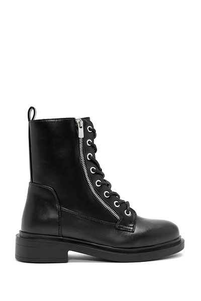 Derimod Women's Black Zippered Boots 24Wfe 402518
