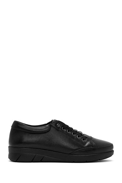 Derimod Black Leather Women's Comfort Shoes - 24wfd 500418