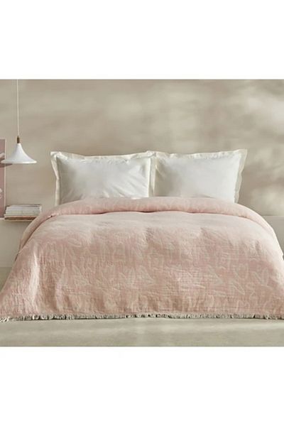 Explore Home Cotton Bedspread - Color of Alda and Double Pink