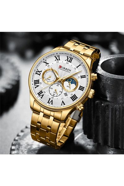 Curren 8427 Men's Stainless Steel Analog Watch – Original Luxury Wrist Watch